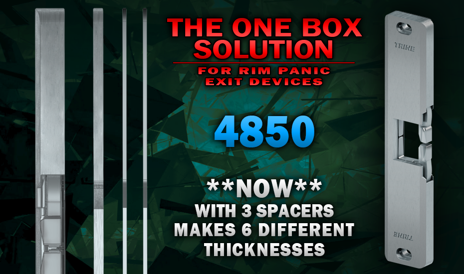 4850 rim mounted electric strike with versatile thicknesses